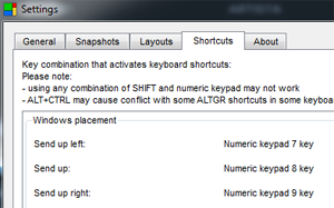 Keyboard shortcuts.