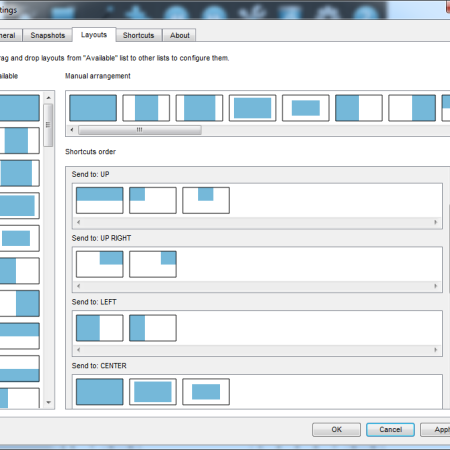 Layout settings