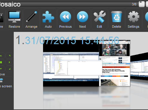 Standard Mosaico interface